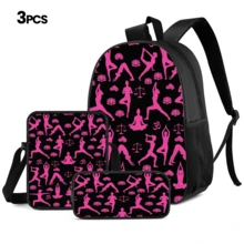 Teen 3 In 1 Backpack Set Spine Protection School Backpack Crossbody Bag Pencil Case Wear-Resistant Polyester Large Capacity Zipper Storage Unisex For Back To School Travel Outdoor Ideal Student Gift Separate Pieces Optional - Pencil Case + Crossbody Bag + Backpack (3-piece Set) - View 15