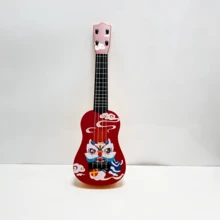 1 Guitar, 22-Inch Instrument, Toy Guitar, Suitable For Beginners And Guitar Enthusiasts For Practice, 4 Strings, Adjustable Strings, Gift For Boys And Girls, Ideal For Travel Photos, Entertainment Instrument - Multicolor - View 12