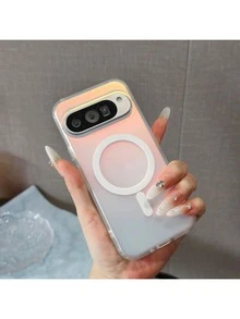 Pixel 10 Pro XL 磁吸彩色雷射手機殼，霧面彩虹全息保護殼，相容 Pixel 10Pro、9ProXL、9A、9、8Pro、8a、11Pro XL、11Pro、10A，多款機型可用 - 彩色 - 查看 3