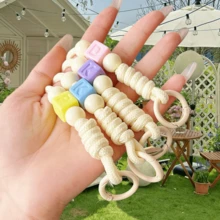 Tali Ponsel Lebar dari Kain Macaron Lembut, Gantungan Selempang Panjang yang Dapat Diatur, Anti-Hilang - MultiWarna - View 11