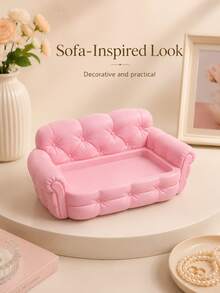 Khay đựng trang sức hình sofa nhỏ - lưu trữ bàn trang điểm hoàn hảo cho bông tai, dây chuyền, v.v. - khay để chìa khóa lối vào: tiện lợi để đặt chìa khóa và thẻ ra vào khi vào nhà - trang trí bàn làm việc: phù hợp cho bàn văn phòng - Một kích thước phù hợp với tất cả - Xem 9