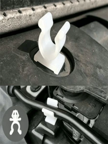 Engine Bay Pipeline Fixed Clamp, White Plastic Fuel Radiator Hose Retainer Clip, Auto Wire Tube Fastener Bracket Replacement Hose Hold Clips For Car Tubing Wiring Harness, Anti-Shake Pipeline Hold Clips For Car Engine Compartment Wiring Hoses - Normal - View 6