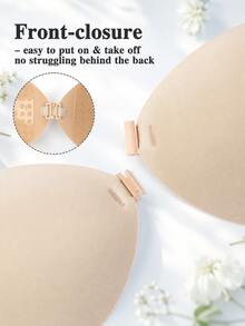 1 Piece Of Adhesive Vest Bra - Invisible Silicone Push Up, Lifting Bra, Suitable For Weddings, Parties, And Backless Tops - Color - View 4