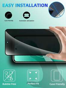 3 buah Pelindung Layar Kaca Tempered Full Coverage untuk Privasi, Kompatibel dengan Infinix, Film Pelindung Anti Gores dan Anti Intip, Kompatibel dengan , Pemasangan Mudah, Bebas Gelembung, Mudah Dibersihkan, Tahan Lama, Film Kaca Tempered, Kompatibel dengan Itell - Hitam - View 9