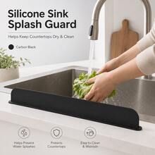 Miếng chắn nước bắn bồn rửa bằng silicone có cốc hút - màu đặc - Xem 12