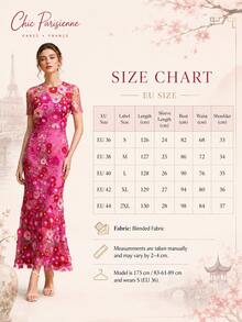 Fuchsia Embroidered Blossom Parisian Peony Fuchsia - 粉紅色 - 查看 11