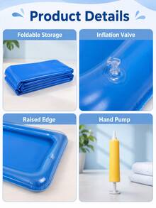 可攜式可折疊游泳池入口足浴盆,泳池維護必備,適用於泳池入口、戶外、露營、後院,足部衛生護理與海灘泳池足部清潔 - 均碼 - 查看 11