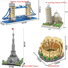 2237pcs Eiffel Tower Micro Particle Building Block Model Souvenir, Romantic Home Decor, Gift For Loved Ones, Holiday/Christmas/New Year Gift - Multicolor - View 6