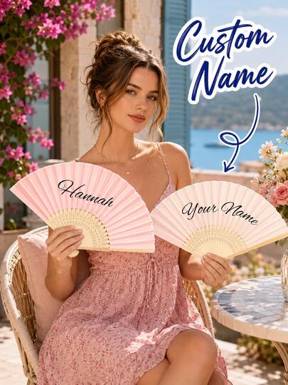 Personalized Custom Folding Fans Men/Women Rave Fan,Summer Beach Fans With Custom Text ,Kung Fu Tai Chi Hand Fan Vintage Foldable Hand