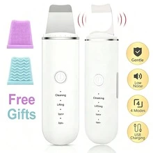 Ultrasonic Facial Cleansing Brush - USB Rechargeable, Vibrating Blackhead Remover, Gua Sha Exfoliating Beauty Tool, Cost-Effective Skincare Device, Includes 2 Silicone Heads, 4 Modes, Ideal For Blackhead Removal - Multicolor - View 13