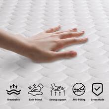 10"12"14" Queen Mattres Twin Full Queen King Size Bed Mattress In A Box, Hybrid Pocket Spring Breathable Cotton Layer Mattress For Motion Isolation & Silent Sleep, Lumbar Support & Pressure Relief, Medium Firm - 黑與白 - 查看 6