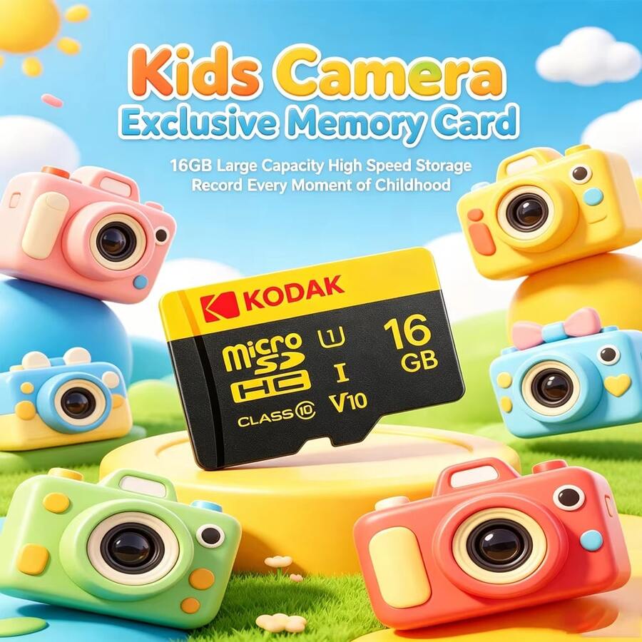 Kodak 16GB Micro SD 記憶卡 32GB 儲存卡 Class10 MicroSD C10 U1 高速 TF 卡 適用於兒童相機