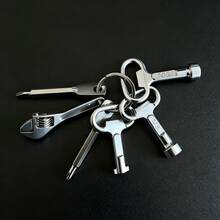 Multi-Function Screwdriver Bits, Socket Screwdriver, Wrench Set - Ideal Tool For Various Home Repair Challenges - Keychain Design - A - View 5