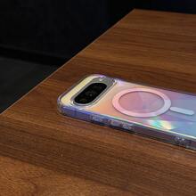 1件透明菱形圖案磁吸手機殼，相容 Pixel 10 Pro XL，透明保護殼，Pixel 9 Pro XL，透明磁吸背蓋，聖誕禮物，情人節禮物，時尚手機殼 11 Pro XL - 鑽石紋彩鍍 - 查看 7