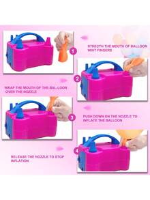 AOYI Electric Balloon Inflator, Dual Nozzle, Portable Lightweight Pump, Fast And Convenient Balloon Inflator, Suitable For Parties, Weddings, Birthdays, Celebrations - UK Plug(220-240V) - View 2