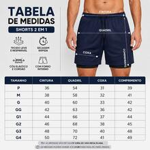 2-In-1 Double Sports Dry Fit Shorts With Pocket Gym Shorts Sports Shorts - Azul Marino - Ver 2