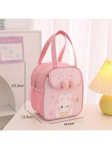 1pc Cute & Spacious Insulated Lunch Bag, Thermal Carry Bag For Students, Thickened Aluminum Foil Lining - View 5
