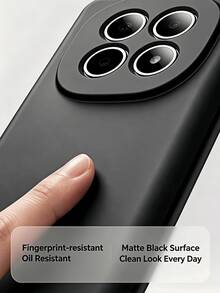 Compatible With Xiaomi / Series Solid Matte Black Anti-Oil Anti-Fingerprint Phone Case Compatible With Redmi Note 15 Pro 4G/Note 15 Pro 5G/Note 15 4G/Note 15 5G/Note 14 Pro 4G/Note 14 Pro 5G/Note 14 Pro+ 5G/Poco M8/Poco M8 Pro/ Non-Scratch Soft TPU Protective Cover Raised Camera Lips Shockproof Anti-Impact Precise Hole Cutouts Lightweight Full Wrap Wearproof Matte Shell - Black - View 7
