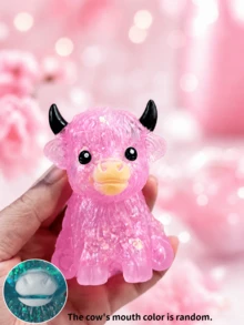 1pc Colorful Glitter Highland Cow Squishy Toy, Cute Malt Cow Squeeze Stress Relief Toy, Soft Slow Rebound Desktop Toy, Suitable For Children, Teenagers, Adults, Party Favors, Gift Bag Fillers, Classroom Prizes, Birthday Gifts - Multicolor - View 15