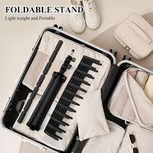 Adjustable Height 144-Slot Hair Braiding Rack With Storage Tray, Complete Hair Extension Separation & Fixing Stand Set, Includes 6 Hair Clips And 3 Hair Brushes, Suitable For Salon, Home And Travel, Securely Fixes Hair Extensions, Ideal For Braiding - View 7
