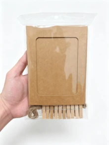 30PCS Paper Picture Frames, Kraft Paper Hanging Picture Frame Displays, Suitable For 4x6 Inch Frames, For Home Wall Decoration, School And Office Decoration. - Regular Model - View 8