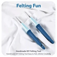 EDCUEBE7 1pc Punch Needle Tool, 3-Needle Pen-Style Felting Tool, Sewing Supplies, Felt Supplies, Punch Needle For Sewing, DIY Felting For Patchwork And Crafts, Make Beautiful Felt Animals And Patterns (Random Color) - 3-needle Punch Needle - View 5