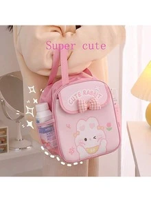 1pc Cute & Spacious Insulated Lunch Bag, Thermal Carry Bag For Students, Thickened Aluminum Foil Lining - View 6