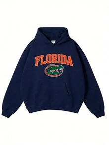 Vintage Sport Teams Collection Unisex Crewneck Black Hoodie, Graphic Team Collection Hoodie, Gift For Fans-New Arrivals For Autumn/Winter: Unisex-L91 - 藏青色 - 查看 9