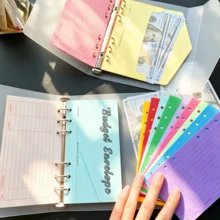 1pc Transparent Frosted A6 Envelope Binder, Envelope Storage Book, Money Saving Plan Book, Cash Envelope Storage Folder, Budget Planning, Weekly & Monthly Financial Tracking, Savings Budget Binder With Cash Envelopes - Shape - View 9