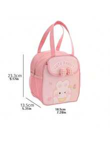 1pc Cute & Spacious Insulated Lunch Bag, Thermal Carry Bag For Students, Thickened Aluminum Foil Lining - View 8