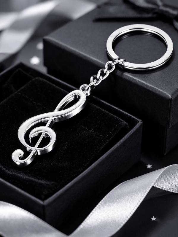 Durable Key Ring, Musical Note Keychain, Minimalist High Pitch Car Pendant, Suitable For Men, Women, Bag Charm, Suitable For All Seasons