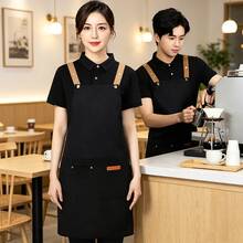 1pc Unisex Adjustable Multi-Pocket Apron, Waterproof & Oil-Resistant Kitchen Work Apron, Professional Server Uniform For Cafe & Restaurant, Suitable For Cooking, Baking, Grilling, Practical Mother's Day Gift For Mom - Multicolor - View 8