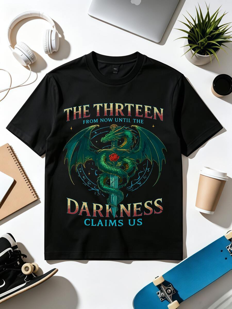 The Thirteen, Throne Of Glass: From Darkness Claims Us T-Shirt - 黑色 - 查看 1