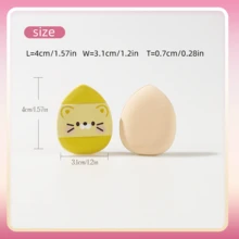 6pcs Mini Thumb Cushion Powder Puff Makeup Sponge, Dry And Wet Use, No Cake, No Foundation Absorption, Small Thumb Cushion Powder Puff - Multicolor - View 5