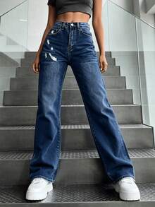 Women Jeans - 2010藍色 - 查看 5