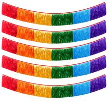 1pc/2pcs/3pcs/4pcs/5pcs/6pcs Rainbow Fringe Garland Banner Metallic Foil Tinsel Hanging Decoration Colorful Party Streamer For Birthday Party Pride Decorations Carnival Wedding Babyshower Photo Backdrop Indoor Outdoor Decor - View 14