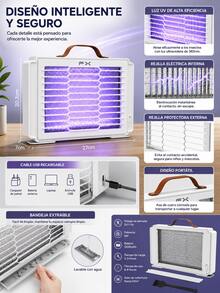 Electric Mosquito Killer Lamp Fly Repellent LED Light USB Rechargeable - A - View 6