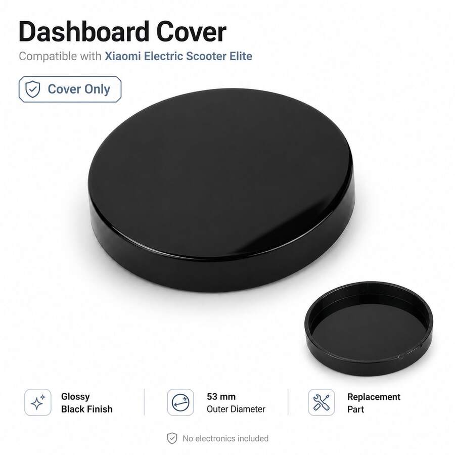Suitable For Xiaomi Electric Scooter Elite Dashboard Cover, Dashboard Shell, Display Screen Protector, Replacement Parts. - Black - View 1