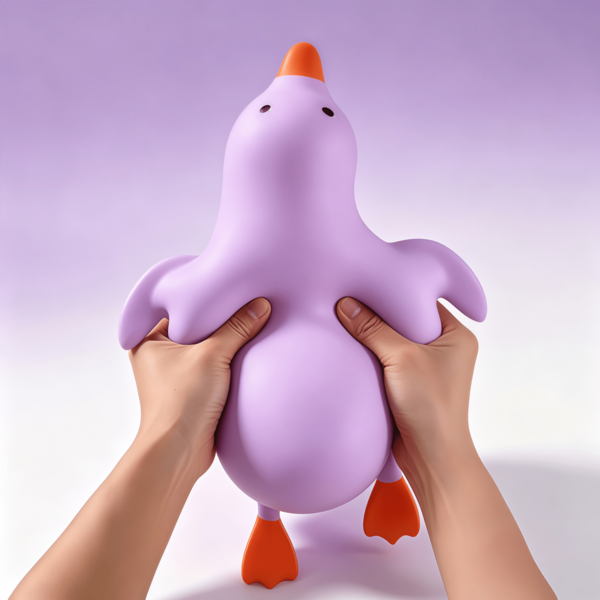 Tachimi 1pc Cute Yellow Duck Squeeze Stress Toy For Kids, Soft Cartoon Animal Squishy Fidget Toy, Toddlers Classroom Reward, Boys Girls Birthday Party Favor Novelty Sensory Play Gift