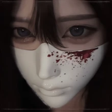 Topeng Setengah Wajah Horor Gotik, Topeng Wajah 3D Realistis, Versi Percikan Darah Putih Murni dan Hitam Murni, Properti Fotografi Cosplay Halloween - View 3