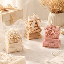 Zhonghui Mold 3D Romantic Book Silicone Mold, Rose Bow Candle Mold For DIY Soap, Resin, Plaster, Handmade Crafts And Valentine Wedding Gifts - Book - View 8