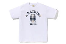 Unisex Mini Plaid Ape Head Graphic Casual Streetwear T-Shirt - 白色 - 查看 7
