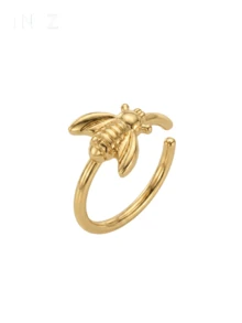 1pc S925 Sterling Silver Cute Open Bee Nose Ring - Gold Plated - Nose Ring/Nose Jewelry/Gold Nose Ring/Silver Nose Ring/Nose Ring/Cartilage Ring/Tragus Ring/Ear Cartilage Ring/Small Earring - Suitable For Daily Wear - Bee Nose Ring - View 8