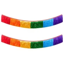 1pc/2pcs/3pcs/4pcs/5pcs/6pcs Rainbow Fringe Garland Banner Metallic Foil Tinsel Hanging Decoration Colorful Party Streamer For Birthday Party Pride Decorations Carnival Wedding Babyshower Photo Backdrop Indoor Outdoor Decor - View 15