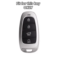 2件裝現代 Tucson Sonata Hybrid NEXO NX4 Santa Fe Dn8 4鍵 2020 2021 2022 車鑰匙保護套，僅適用於圖片中顯示的車鑰匙 - 彩色 - 查看 5
