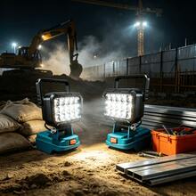 1pc 15 LED Portable Work Light, Compatible With 18V Battery, IP44 Adjustable Bracket Handheld Emergency Light, Suitable For Construction, Camping, Fishing, Hiking (Battery Not Included) - Construction Site Light - View 7