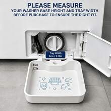 1pc Creative Pattern Heavy Duty Washing Machine Drain Tray, Multi-Functional Washing Machine Drain Accessory, Washing Machine Outlet Cleaning Storage Organizer, Plastic Material, Can Be Used For Washing Machine Outlet Water Storage, Effectively Prevent Laundry Room Floor Overflow, Can Be Used For Bathroom Water Storage, Souvenir For Cleaning And Storage Enthusiasts, Halloween, Christmas, Graduation Season, The Best Drain Tray Gift,Bedroom Room Decor,Back To School - Multicolor - View 5
