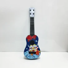 1 Guitar, 22-Inch Instrument, Toy Guitar, Suitable For Beginners And Guitar Enthusiasts For Practice, 4 Strings, Adjustable Strings, Gift For Boys And Girls, Ideal For Travel Photos, Entertainment Instrument - Multicolor - View 13