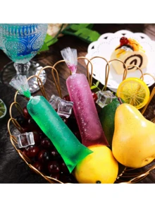 50/100/200 buah Kantong Es Transparan, Cocok untuk Es Loli Buatan Sendiri, Kantong Hadiah Pembuatan Es Rumahan, Cocok untuk Es Serut dan Pengawetan Es Krim, Cocok untuk Pesta dan Dapur - MultiWarna - View 6