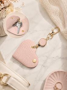 Cute Heart-Shaped Women's Keychain | Mini Keychain Wallet | Fashion Bag Charm And Car Key Holder (Also As Bag Accessory),Wallet For Women - Multicolor - View 10
